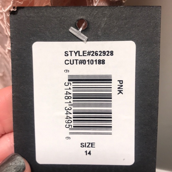 NWT Blush Pink Marina Lace Dress - Picture 3 of 6